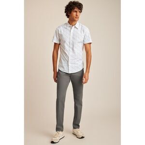 Bonobos Stretch Riviera Short Sleeve Shirt Men's Print Athletic Fit L New 283269